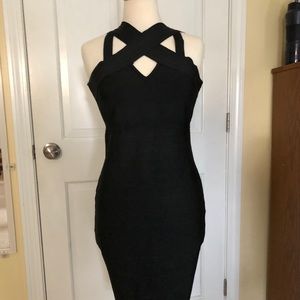 Shinestar Black Dress